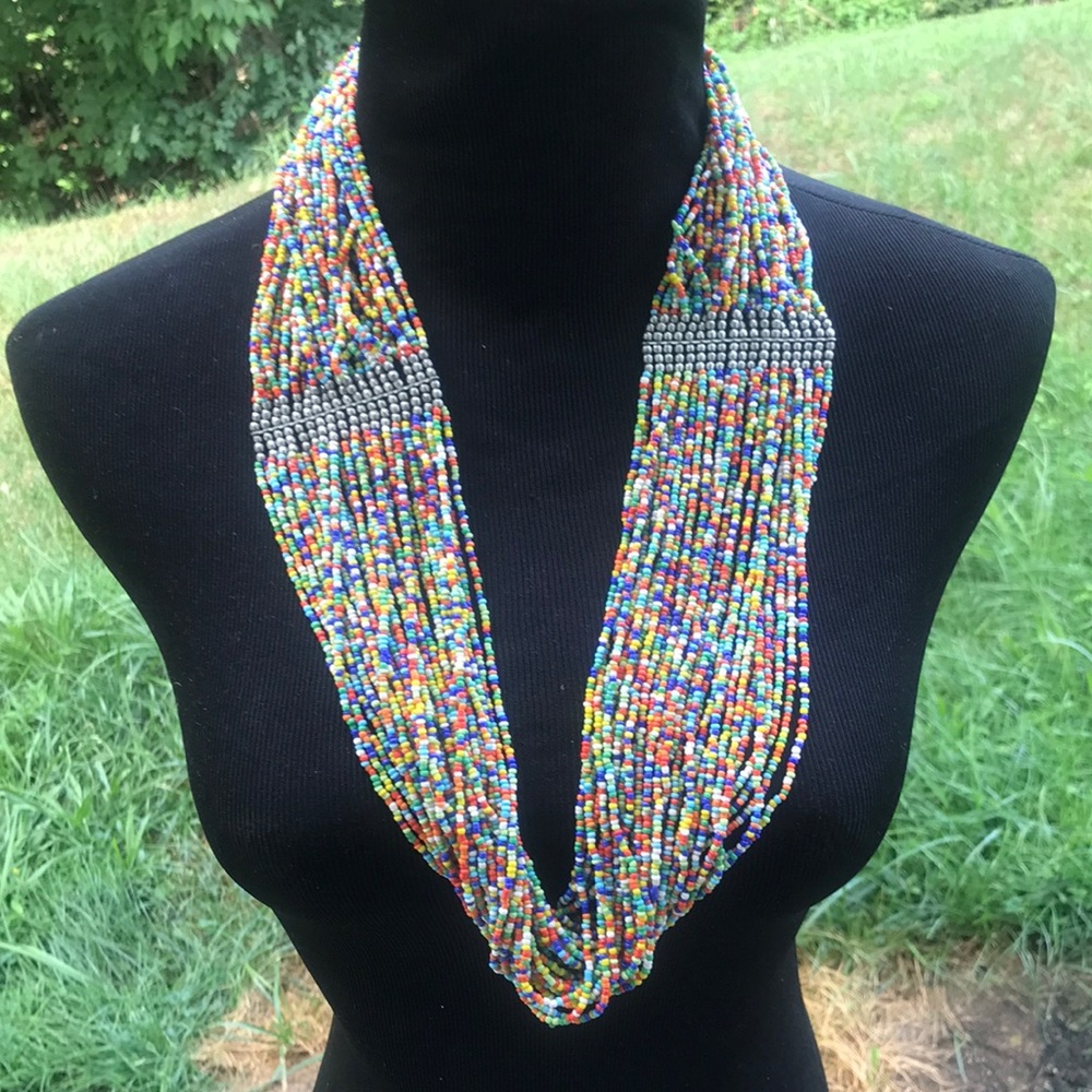 Vintage Statement Beaded Necklace